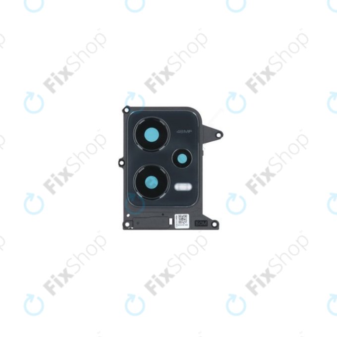 Xiaomi Redmi Note 12 5G - Objectif de caméra arrière + cadre (Gris Onyx) - Genuine Service Pack