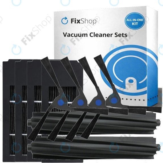 Kit de pièces de rechange pour Ecovacs Deebot X2 Omni (2x Brosse principale, 4x Filtre, 4x Brosse latérale)