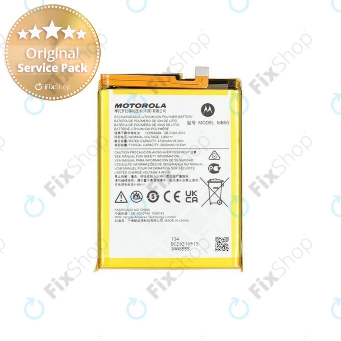 Motorola Moto G200 XT2175 - Batterie 5000mAh MB50 - SB18D10749 Genuine Service Pack