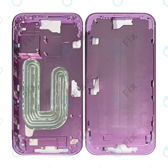 Apple iPhone 16 - Cadre central + Boutons d’alimentation + Volume (Pink)