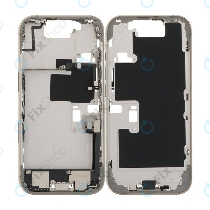 Apple iPhone 16 Pro - Cadre central + Boutons d’Alimentation, de Volume et d’Appareil Photo (Natural Titanium)