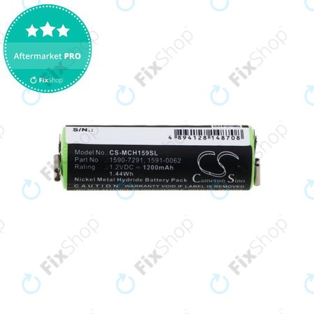Batterie pour Moser Chromini 1591, Ermila Bella 1590, 1200mAh, Ni-MH, 1.2V, 1590-7291, HQ