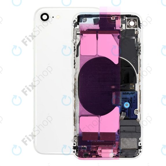 Apple iPhone SE (2e génération 2020) - Petites pièces du boîtier arrière (blanc)