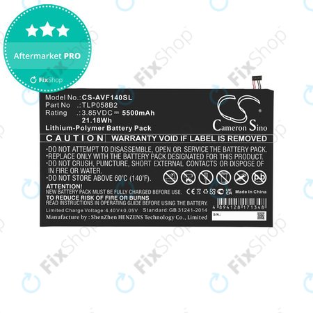 Batterie pour Vodafone Tab Prime 7, 5500mAh, Li-Pol, 3.85V, TLP058B2, HQ