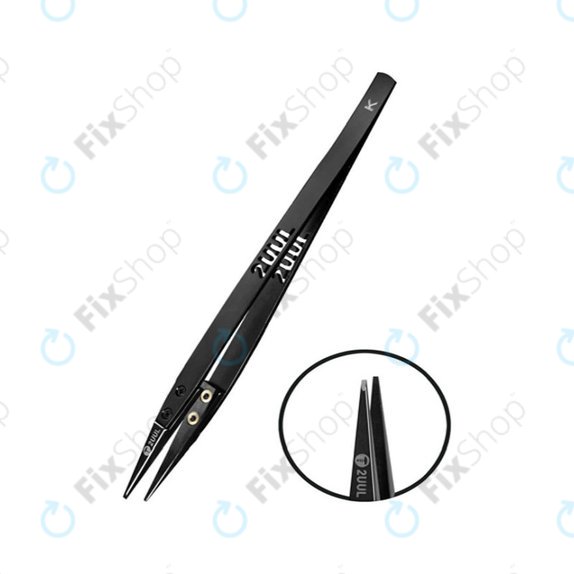 Pincette antistatique ESD avec pointe plate en céramique, 2UUL TW32