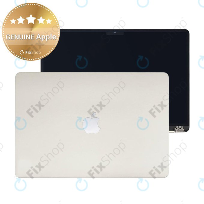 Écran LCD pour MacBook Air 15", A3114 (2024), avec vitre avant et couvercl, Starlight, 661-40261, Genuine Apple