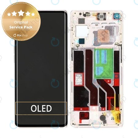 Oppo Find X3 Neo - Écran LCD + Écran Tactile + Cadre (Argent Galactique) - 4906178 Genuine Service Pack