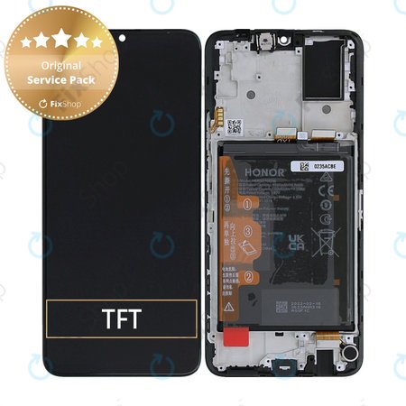 Honor X7 CMA-LX2 - Écran LCD + Écran Tactile + Cadre (Noir) - 0235ACBE Genuine Service Pack