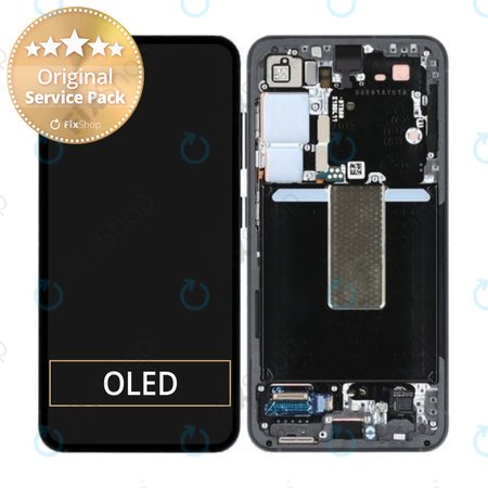 Samsung Galaxy S23 S911B - Écran LCD + Écran Tactile + Cadre (Graphite) - GH82-30481E Genuine Service Pack