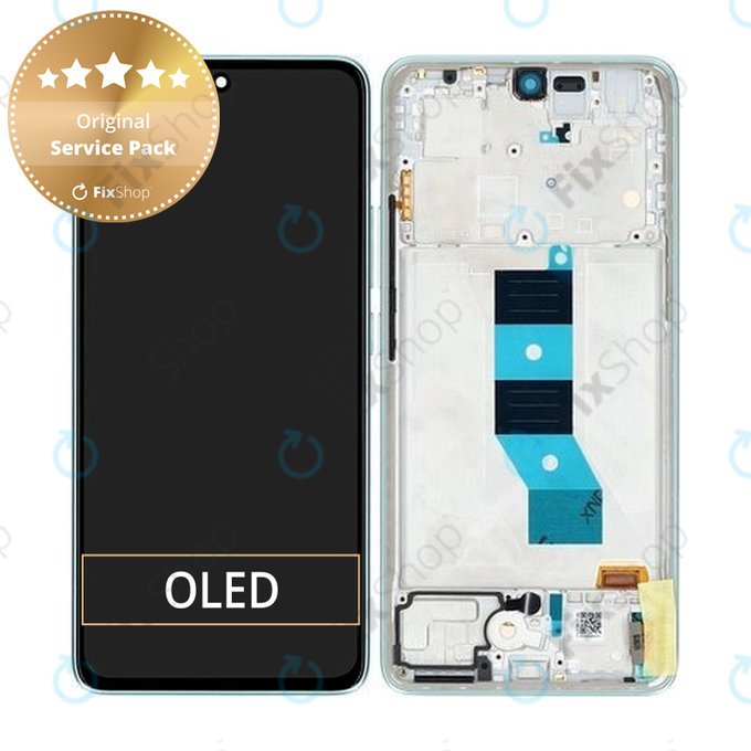 Xiaomi Redmi Note 14 5G 24094RAD4G - Écran LCD + Écran tactile + Cadre (Coral Green) - 56001800O1700 Genuine Service Pack