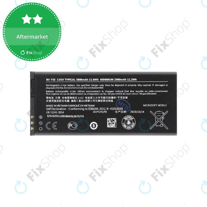 Microsoft Lumia 950, 950 LTE, 950 Dual - Batterie BV-T5E 2900mAh