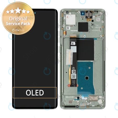 Motorola Edge 40 - Écran LCD + Écran Tactile + Cadre (Vert Nébuleuse) - 5D68C22672 Genuine Service Pack