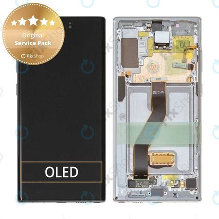 Samsung Galaxy Note 10 Plus - Écran LCD + Écran Tactile + Cadre (Aura White) - GH82-20838B, G82-20900B Genuine Service Pack