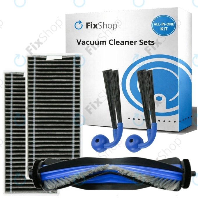 Kit de pièces de rechange pour Ecovacs Deebot X9 Pro Omni (1x Brosse principale, 2x Filtre, 2x Brosse latérale)