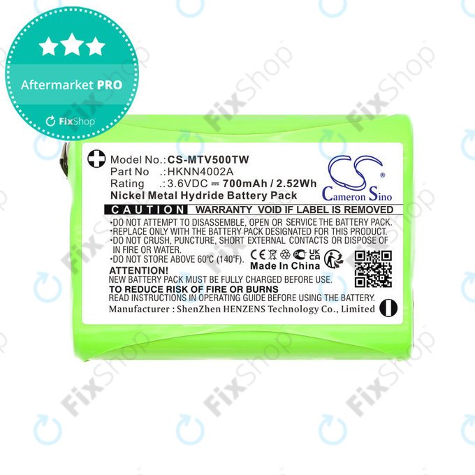 Batterie pour Motorola Talkabout T280, T200, T82, T82 Extreme, 700mAh, Ni-MH, 3.6V, HKNN4002A, HQ