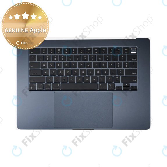 Cadre supérieur clavier pour MacBook Air 15", A3114 (2024), avec clavier US et batterie, Midnight, 661-40269, Genuine Apple