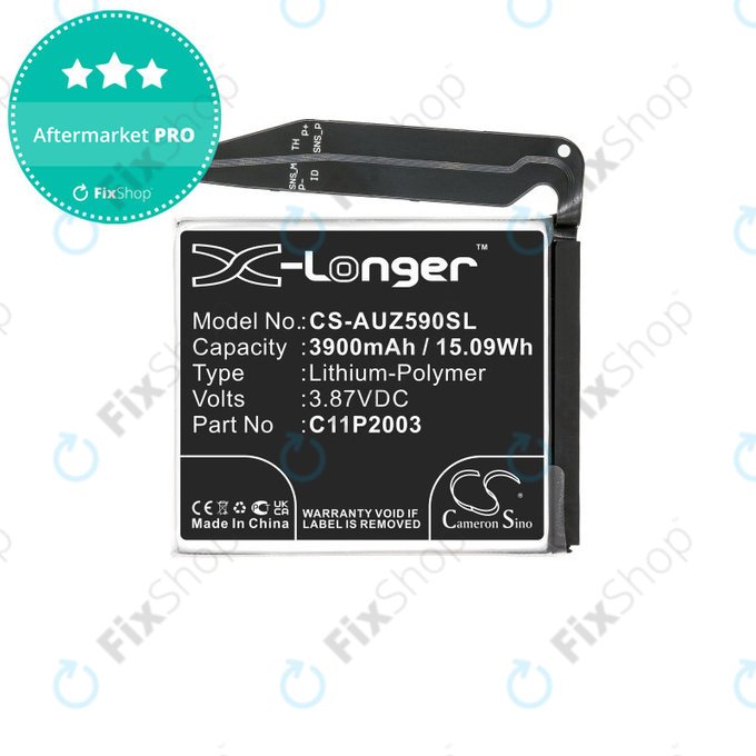 Batterie pour Asus Zenfone 8 ZS590KS, 3900mAh, Li-Pol, 3.87 V, C11P2003, HQ