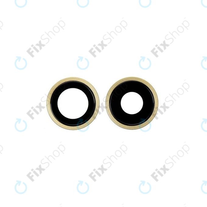 Apple iPhone 11 - Cadre d'objectif de caméra arrière (Jaune) - 2pcs