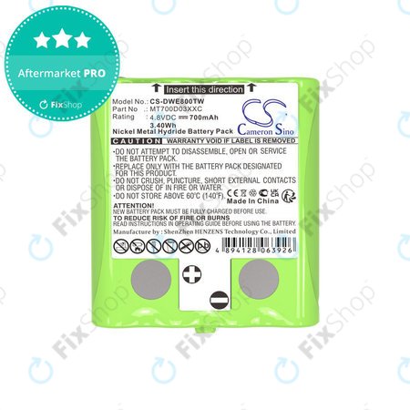 Batterie pour Detewe Outdoor Pmr a Simvalley, 700mAh, Ni-MH, 4.8V, MT700D03XXC, HQ