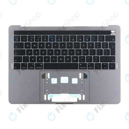 Apple MacBook Pro 13" Retina A1989 (Mi 2018 - Mi 2019) - Top Case + Clavier UK + Touch Bar + Microphone + Haut-parleurs (Gris sidéral)