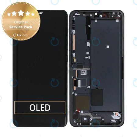 Xiaomi Mi Note 10, Mi Note 10 Pro - Écran LCD + Écran Tactile + Cadre (Noir Minuit) - 56000300F400 Genuine Service Pack