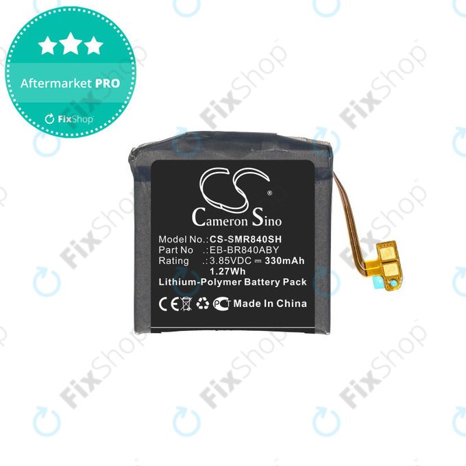 Batterie pour Samsung Galaxy Watch 3 45mm R840, R845, 330mAh, Li-Pol, 3.85 V, EB-BR840ABY, HQ