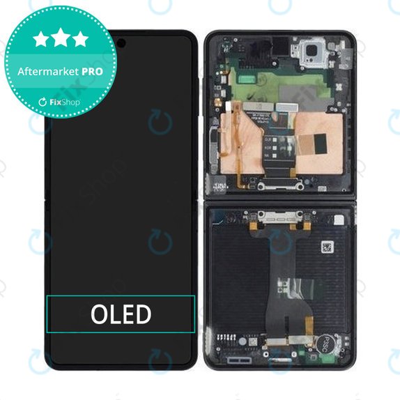 Samsung Galaxy Z Flip 7 F766B - Écran LCD + Écran tactile + Cadre (Jetblack) OLED