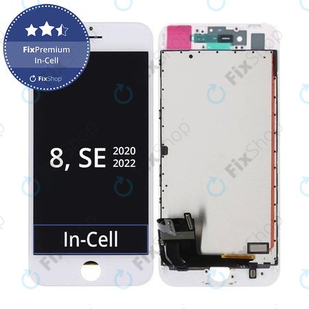 Apple iPhone 8, SE (2020), SE (2022) - Écran LCD + Écran tactile + Cadre (Blanc) In-Cell FixPremium