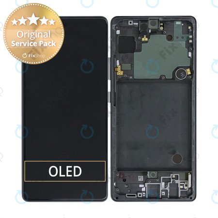 Samsung Galaxy A71 5G A716B - Écran LCD + Écran Tactile + Cadre (Prism Cube Noir) - GH82-22804A Genuine Service Pack