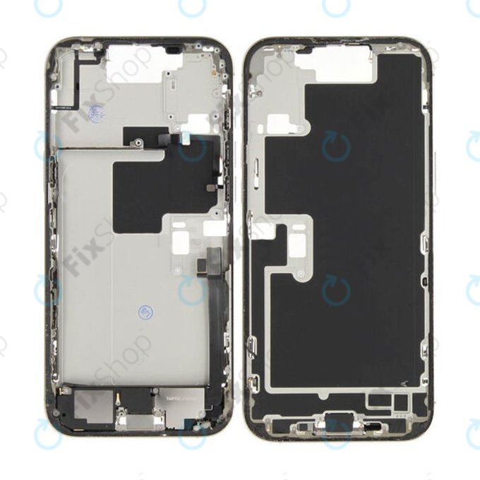 Apple iPhone 16 Pro Max - Cadre central + Boutons d’alimentation + Volume (Natural Titanium)