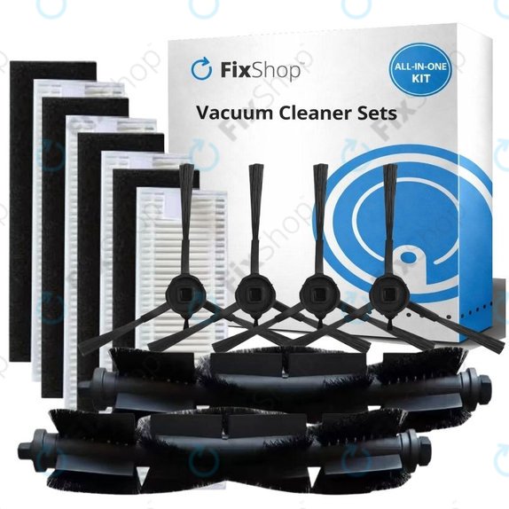 Kit de pièces de rechange pour Rowenta X-Plorer S75s (2x Brosses principales, 4x Filtres, 4x Brosses latérales)