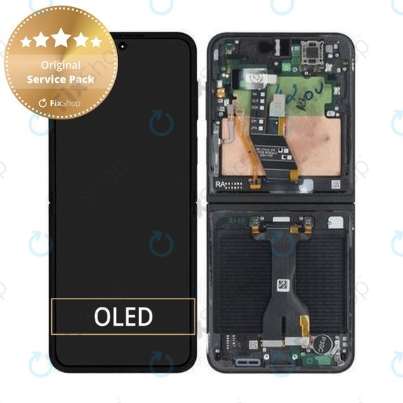 Samsung Galaxy Z Flip 7 FE F761B - Ecran LCD + Ecran Tactile + Cadre (Black) - GH82-37734A Genuine Service Pack