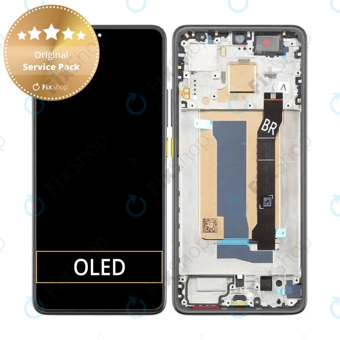 Écran pour Xiaomi Poco X7 Pro, tactile avec cadre, Yellow, 56000100O1000, Genuine Service Pack