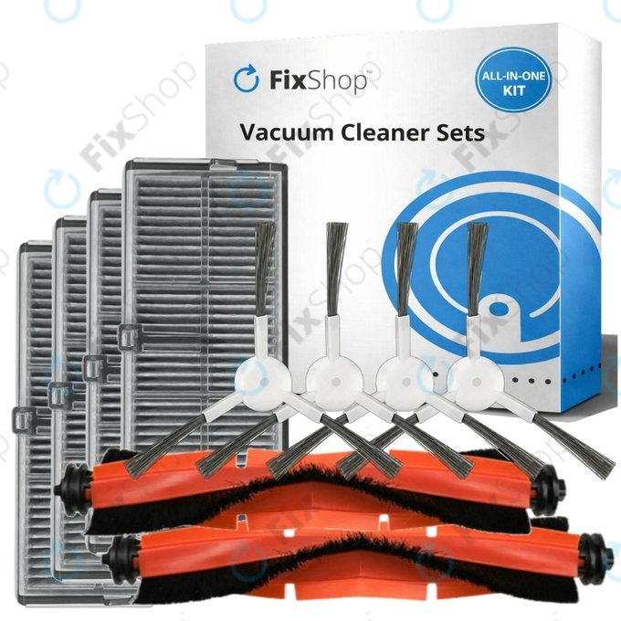 Kit de pièces de rechange pour Xiaomi Robot Vacuum H40 - Standard set XL (2x Brosse principale, 4x Filtre, 4x Brosse latérale)