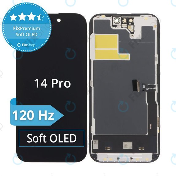 Écran Soft OLED 120Hz pour iPhone 14 Pro, Tactile avec cadre, FixPremium