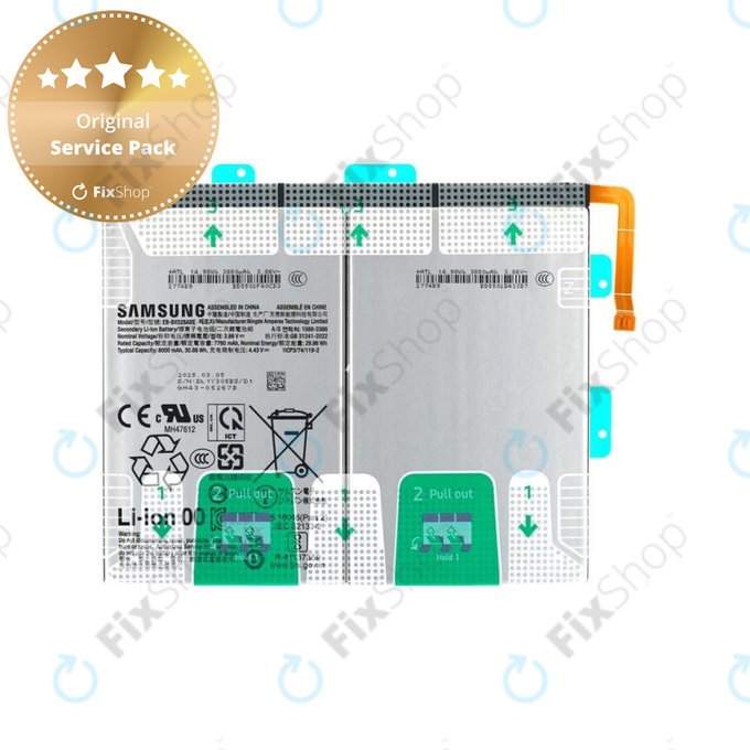 Samsung Galaxy Tab S10 Lite X400, X406, S10 FE X520, X526 - Batterie EB-BX526ABE 8000mAh - GH82-37144A Genuine Service Pack