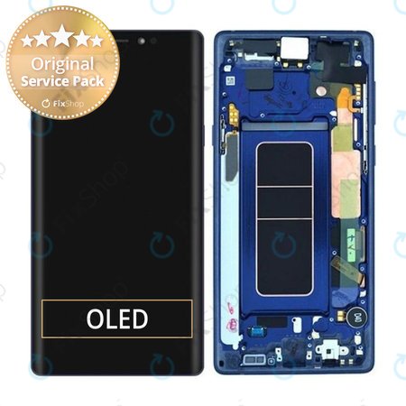 Samsung Galaxy Note 9 N960U - Écran LCD + Ecran Tactile + Cadre (Bleu Océan) - GH97-22269B, GH97-23737B, GH97-22270B Genuine Service Pack