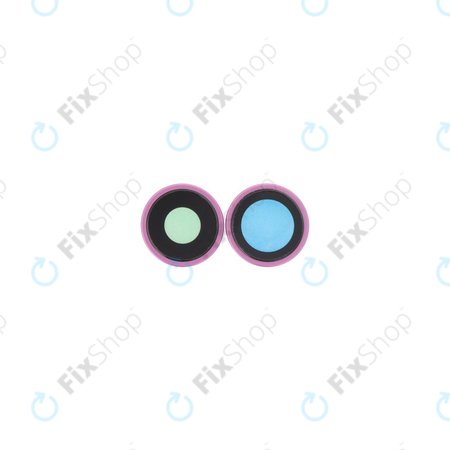 Apple iPhone 16, 16 Plus - Cadre d'objectif de caméra arrière (Pink) - 2pcs