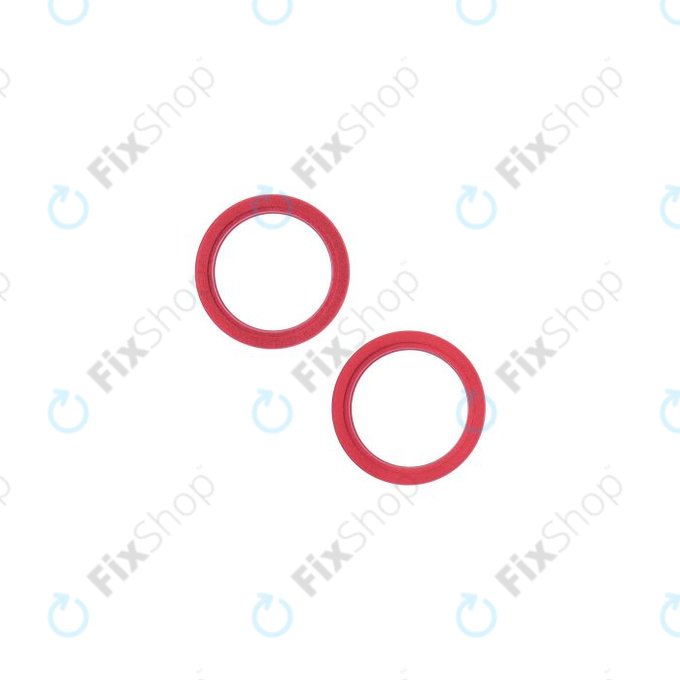 Apple iPhone 13, 13 Mini - Cadre d'objectif de caméra arrière (Rouge) - 2pcs