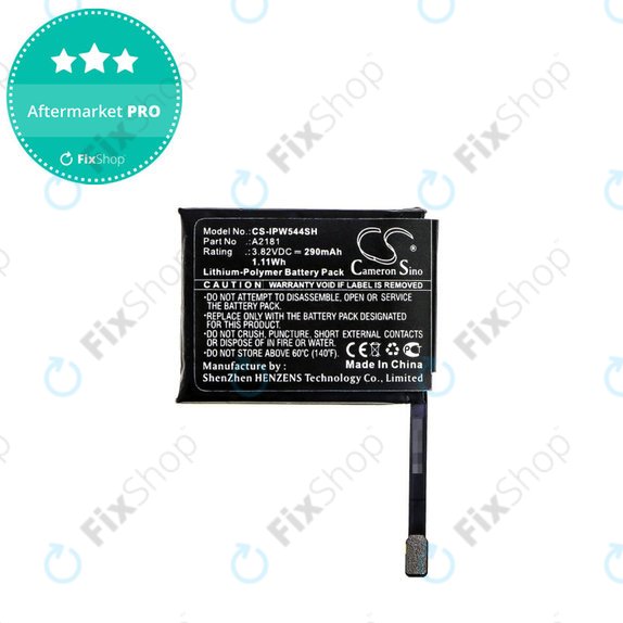 Batterie pour Apple Watch 5 44 mm, 290mAh, Li-Pol, 3.82 V, A2181, HQ