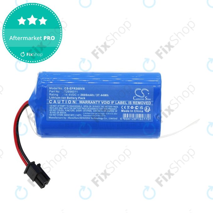 Batterie pour Eufy RoboVac L30 Hybrid+, Concept VR2110, 2600mAh, Li-Ion, 14.4V, T2996011, HQ