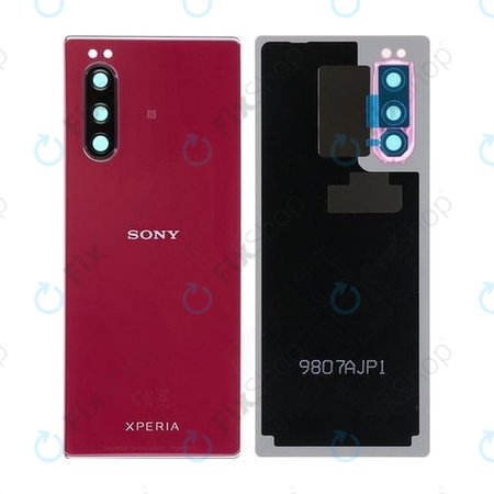 Sony Xperia 5 - Cache batterie (Rouge) - 1319-9454 Genuine Service Pack