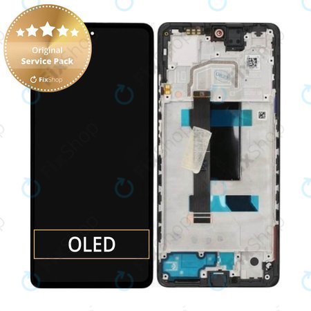 Xiaomi Redmi Note 12 Pro 5G - Écran LCD + Écran Tactile + Cadre (Noir Minuit) - 5600010M1600 Genuine Service Pack