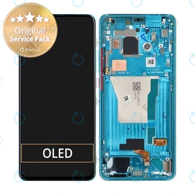 Xiaomi Pocophone F2 Pro - Écran LCD + Ecran Tactile + Cadre (Bleu Néon) - 56000D0J1100 Genuine Service Pack