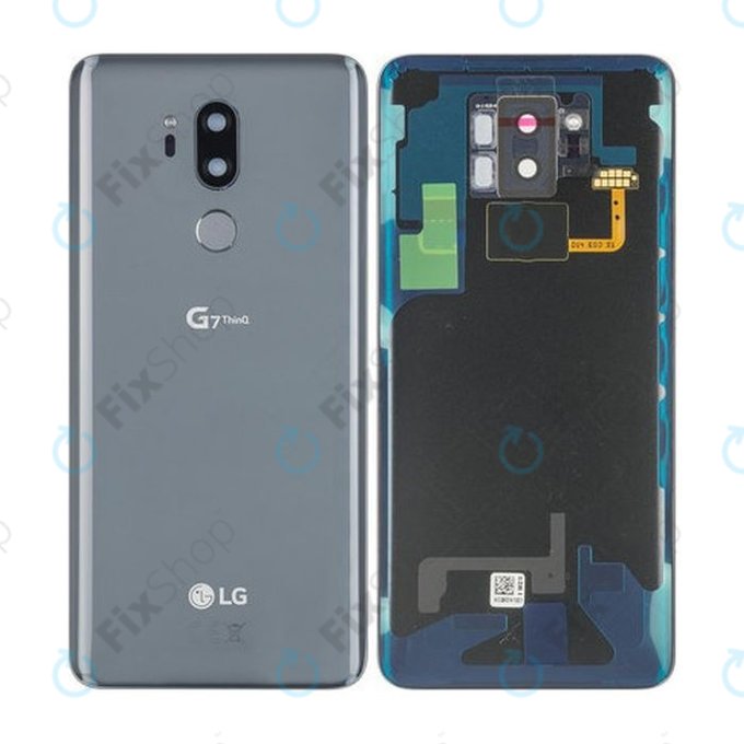 LG G710EM G7 ThinQ - Cache batterie + capteur d'empreintes digitales (Gris) - ACQ90241013 Genuine Service Pack