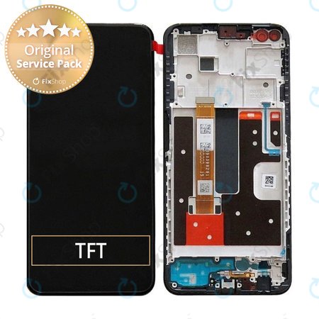 Oppo Reno 4Z - Écran LCD + Vitre Tactile + Cadre (Noir) - O-4904261 Genuine Service Pack