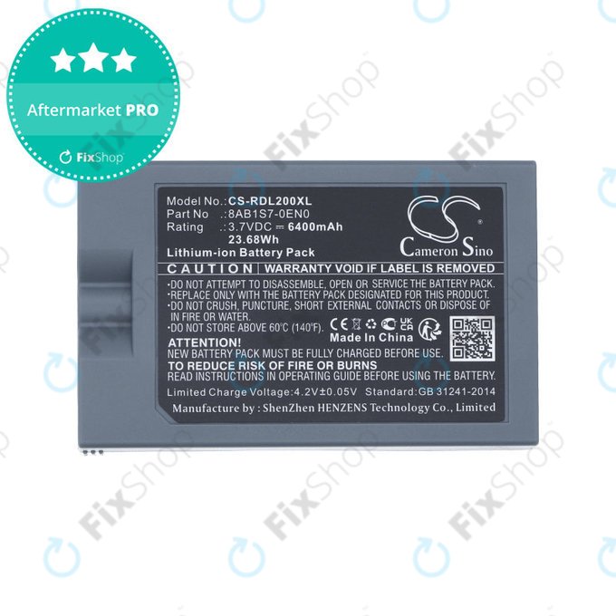 Batterie pour Ring Video Doorbell 2, 3, 4, 6400mAh, Li-Ion, 3.7V, 8AB1S7-0EN0, HQ