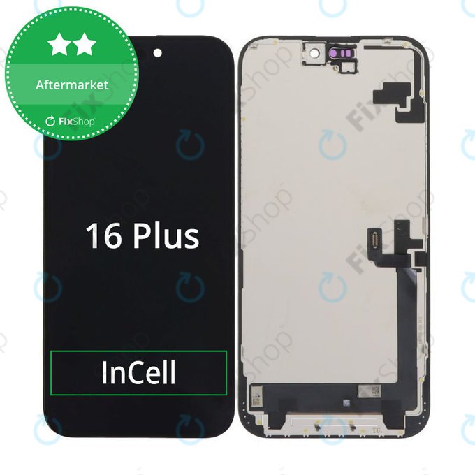 Écran In-Cell HD+ pour iPhone 16 Plus, Black, tactile avec cadre