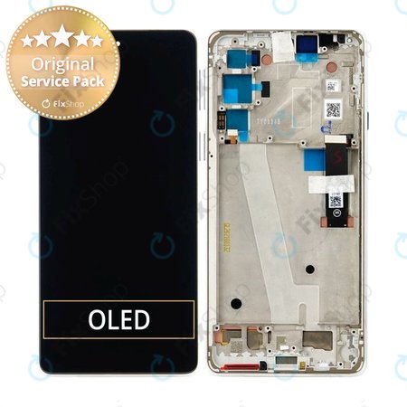 Motorola Edge 20 XT2143 - Écran LCD + Écran tactile + Cadre (Blanc givré) - 5D68C19194 Genuine Service Pack