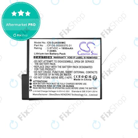 Batterie pour DJI Osmo Action 5, 1950mAh, Li-Ion, 3.87V, CP.OS.00000370.01, HQ